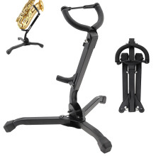 REMAGIC Alto & Tenor Saxophone Stand, Foldable Metal Tripod, Adjustable Saxophone Holder Rack, Portable Musical Instrument Accessories