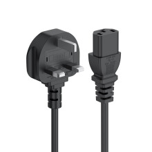 1.5 Metre UK Power Cable IECC13 to BS1363 4.5 Foot Kettle Lead Power Cord, Black (Black)