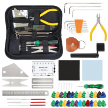 PopuLike 61Pcs Guitar Maintenance Kit with Picks, Guitar Accessories for Acoustic, Electric, Bass Guitars, Maintenance and Cleaning Kit Ideal Gift fo