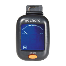 Chord | Chromatic Clip-On Tuner for Electric Guitar, Bass Guitar, Acoustic Guitar & Ukulele Accurate and Precise Battery Powered Tuner with High-Cont