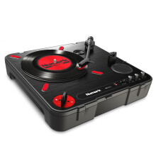 Numark PT01 Scratch, Portable DJ Turntable for Portablists with User Replaceable Crossfader Switch, Built In Speaker, Power via Battery or AC Adapter