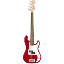 Squier by Fender Electric Mini Precision Bass Guitar, Dakota Red, Comes with Free Virtual Lessons