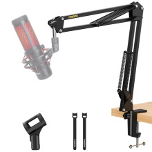 MAONO Mic Arm Mic stand: Adjustable Metal Suspension Mic Boom Arm for Podcast Gaming Streaming Recording,with Desk Clamp and 3/8" to 5/8" Screw Adapt