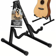 ZENO A Frame Guitar Stand | Universal Folding Electric Acoustic Bass Stand | Portable Holder for Acoustic Electric Guitar Bass | Black