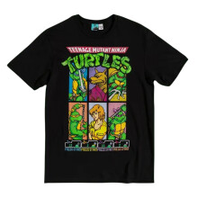 (XXL, Black) Teenage Mutant Ninja Turtles Unisex Adult Arcade T-Shirt
