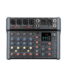 Weymic A80 Professional Mixer for Recording DJ Stage Karaoke Music Application w/ 99 DSP Effect USB Drive for Computer Recording Input, XLR Microphon