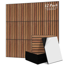 TO-TH 12 Pack Acoustic Wall Panels 11.815.70.35 Inches Self-Adhesive Soundproof Panel Decorative Acoustical Sound Absorbing Panels for Home Office