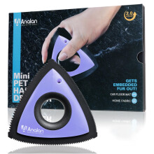 Analan Mini Pet Hair Remover for Car Detailing Supplies, Carpet Dog Hair Remover for Car Interior, Triangle Dog Hair Remover for Auto Detailing, Couc