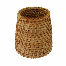 Handgefertigter Stiftehalter Aus Rattan, Make--Pinselhalter, Tischdekoration, Organizer-Becher für Schreibwaren, Blumenvase B