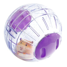 Rosewood Boredom Breaker Glitter Hamster Exercise Ball – 18 cm Purple, Shatter‑Resistant Small Animal Toy for Hamsters, Gerbils and Mice, Washable