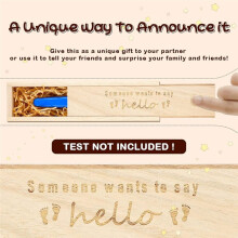 Pregnancy Test Keepsake Box Surprise Pregnancy Announcement Box Wooden Baby Baby Memory Souvenir Collection Case