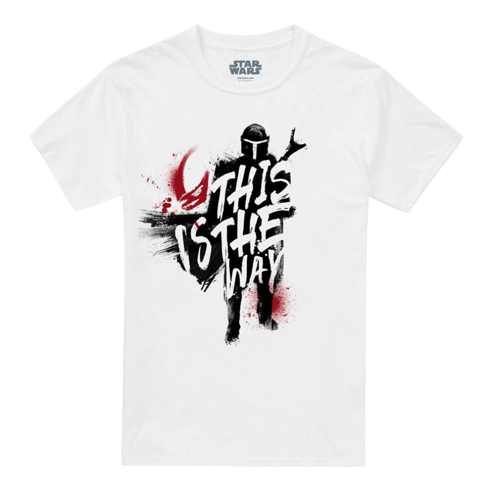 Star Wars (Xxl, ) Unisex Adult This Is The Way Ink Print T-Shirt White