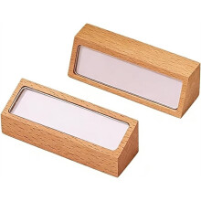 Soporte de Exhibición de Letreros de Madera de 68x18mm, Soporte para Etiquetas de Precio Pequeñas, Etiquetas de Tarjetas de Nombre, Soporte para