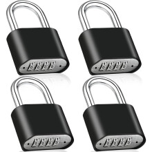 4 Lucchetti A Combinazione, Lucchetto A Combinazione Resistente A 4 Cifre, Lucchetto A Combinazione Impermeabile per Esterni per Cancelli e Recinzioni