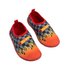 (12 UK Child, Red/Aqua) Hot Wheels Boys Flames Water Shoes