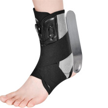 1Pcs Compression Ankle Brace for Women Men, Adjustable Straps with Protective Guards for Basketball Volleyball Football