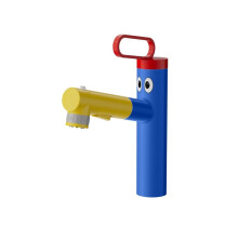 Robinet de Salle de Bain Coloré avec Douchette, Robinet de Lavabo, Robinet D'Eau Chaude et Froide, Robinet de Lavabo Pivotant