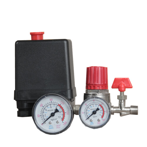 Air Compressor Pressure  Control 15A 240V/AC Adjustable Air Regulator Valve Compressor Four Holes