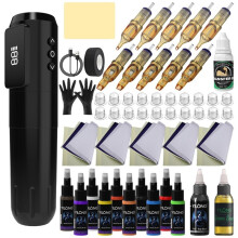 Kabelloses Tattoo-Maschinen-Rotationsstift-Set mit 1600-MAh-Hochleistungsakku für Permanent-Make- und Tattoos