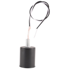 E27 Ceramic Screw Base Round LED Light Bulb Lamp Socket Holder Adapter metal Lamp Holder With Wire Black