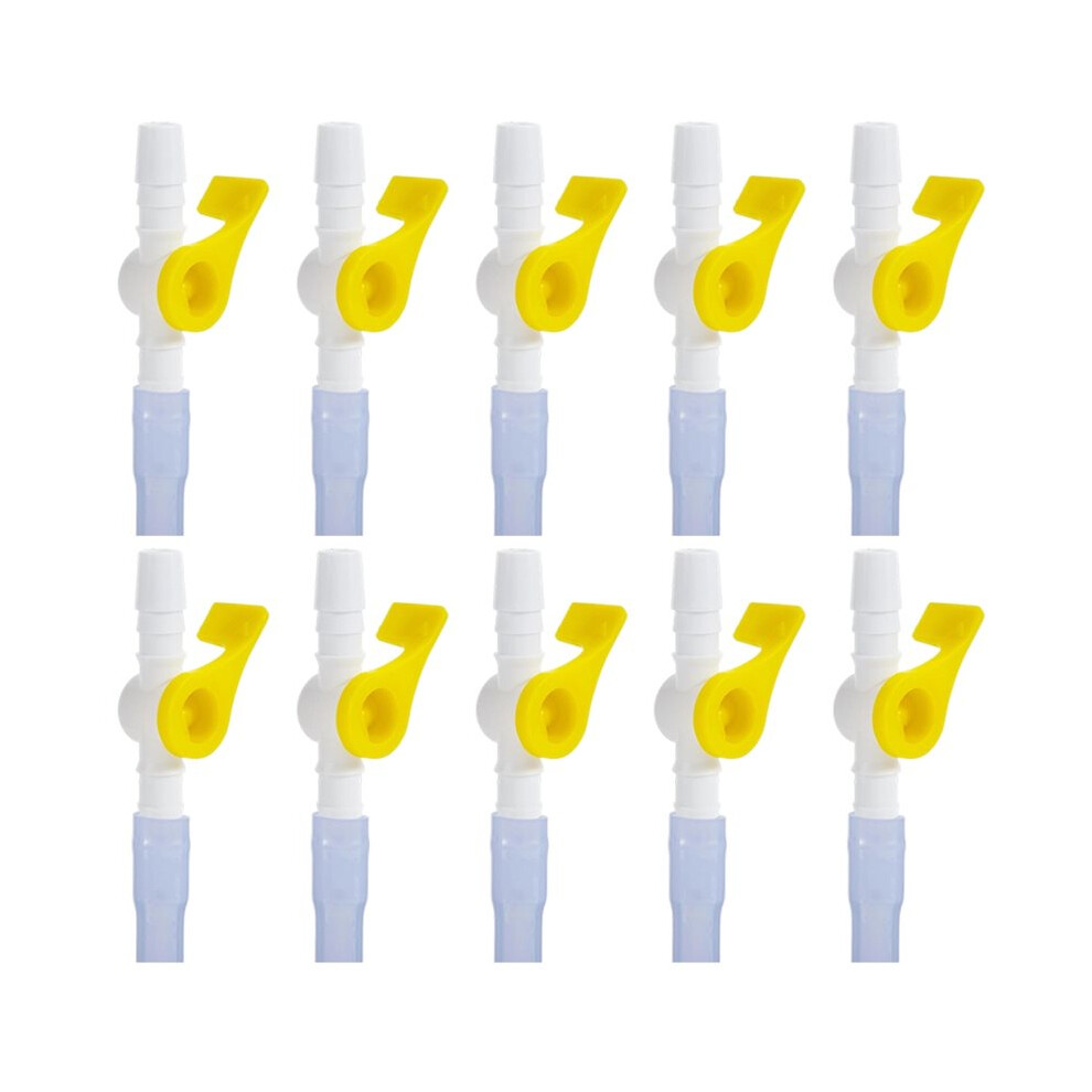 10 Pack Catheter Valve Urine Drainage Catheter Bag Valves with Smooth Edges and Silicone Tubing
