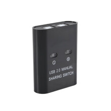 IT-Well USB Printer Sharing Device, 2 in 1 Out Printer Sharing Device, 2-Port Manual Kvm Switching Splitter Hub Converter Black