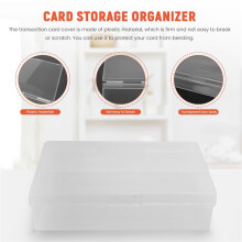10Pcs Box Trading Card Case Card Storage Organizer Clear Card Case Plastic Storage Box for Gaming Cards