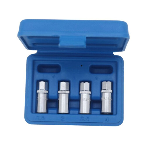 4 Pieces Stud Extractor Set Broken Stud Remover 1/4 Drive Socket Screw Extractor Installer Kit for Auto Repair 1