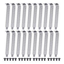 20 Pieces PCI Slot Cover Hard Steel Dust Filter Blanking Plate, Vented Slot Covers for Computer Cases with 20 Screws