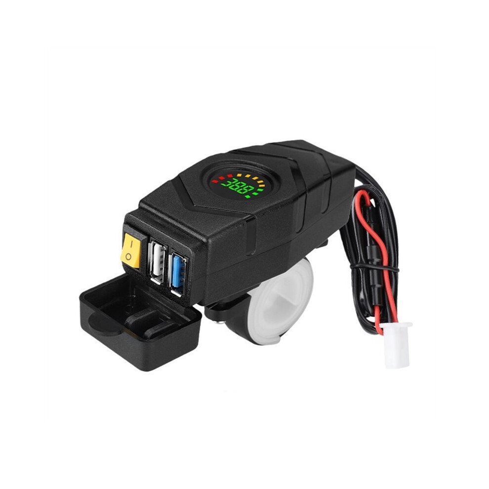 Qc3.0 Quick Charger 20-90V Handlebar Usb Charger 24V 36V 48V 60V For Electric Scooters Motorcycle Auto Green 4713958045370
