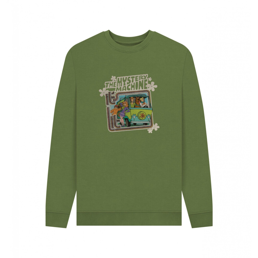 Scooby Doo (Xxl, Khaki ) Unisex Adult The Mystery Machine Graphic Sweatshirt Green