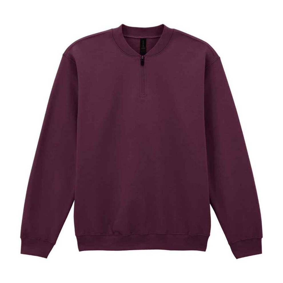 Gildan (3Xl, Maroon) Unisex Adult Softstyle Midweight Quarter Zip Sweatshirt Multicoloured