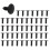 5mm x 5mm Hole Dia Black Plastic Rivets Fastener Push Clips 48 Pcs 1
