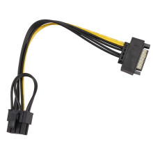 15Pin  Male to 8Pin(6+2) PCI-E Power Supply Cable  Cable 15-Pin to 8 Pin Cable 18AWG Wire for Graphic Card(1Pcs)