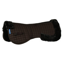 (L, Brown) Weatherbeeta Prime Air-Tec Comfy Fleece Horse Half Pad