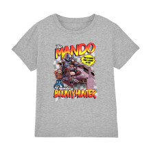 (7-8 Years, Athletic Heather) Star Wars The Mandalorian Childrens/Kids Bounty Hunters Speed Bike T-Shirt