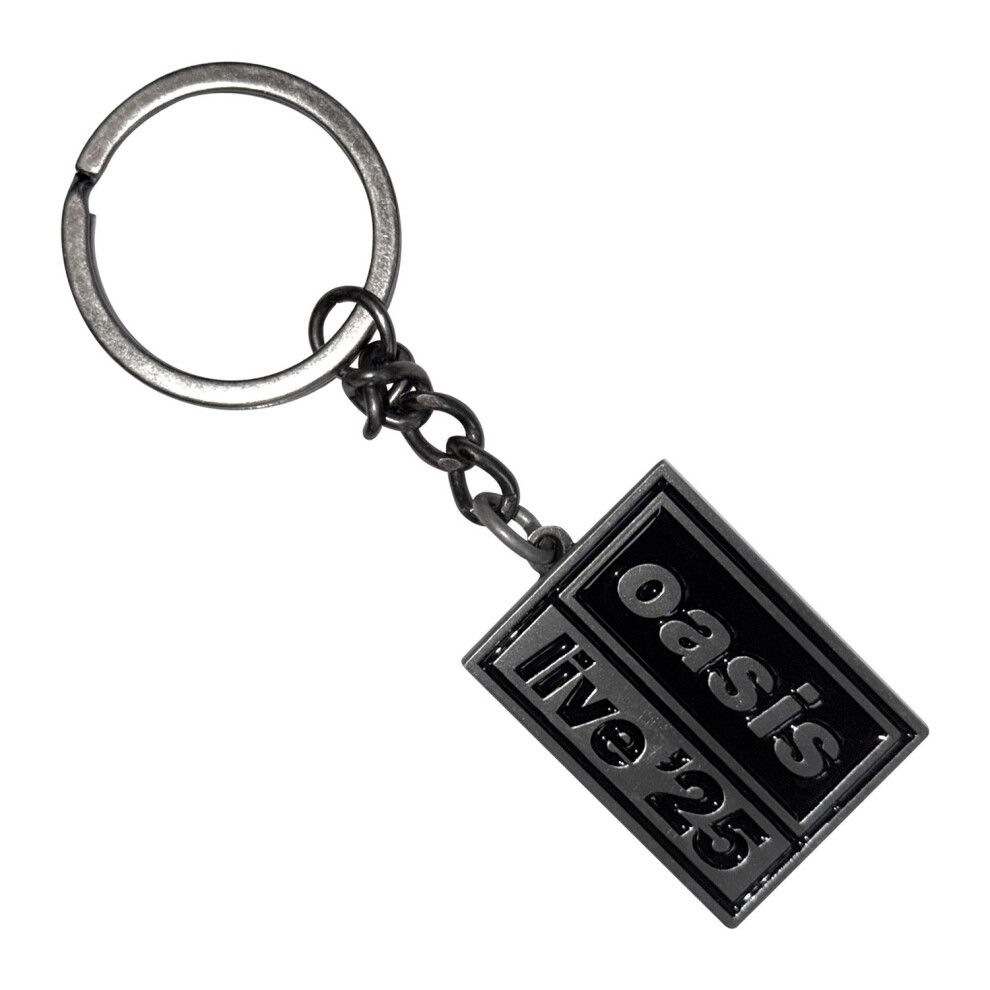 Oasis Live '25 Logo Rectangular Keyring Black