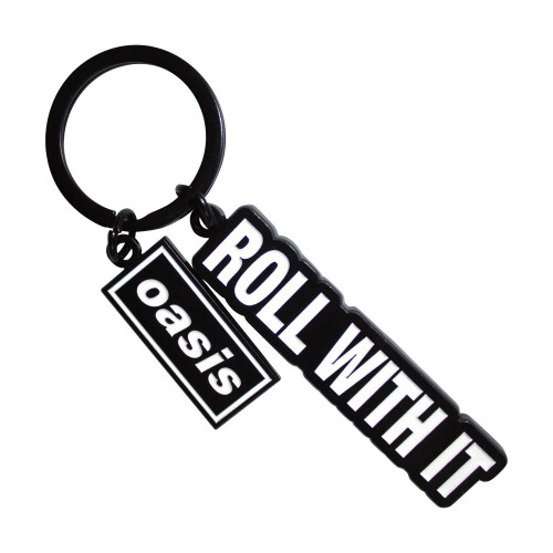 Oasis Oasis Roll With It Logo Keyring