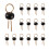200Pcs Black Gold Tone Soldering PCB Board Breadboard Test Point Pin 1