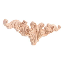 Wood Carved Corner Onlay Applique Frame Decor Furniture Unpainted Type:20*5cm