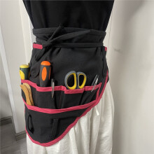 Nähschürze, Aufbewahrungsschürze, Werkzeugschürze, Halbleinenschürze mit Mehreren Taschen für Haus, Garten, Malen, Basteln, Holzarbeiten