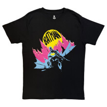 (L, Black) Batman Unisex Adult City Scape T-Shirt