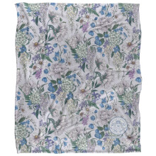 Bridgerton Lady In Silver Soft Floral Blanket