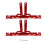 Car Wheel Alignment Tool Plates Adjustable Automotive Wheel Leveling Aligner Wheel Balancing Tool Red 1