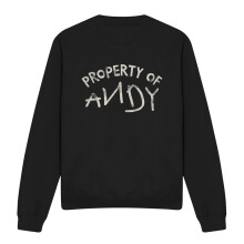 (M, Black) Toy Story Unisex Adult Property Of Andy Sweatshirt