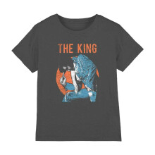 (3-4 Years, Charcoal) Elvis Presley Childrens/Kids Mic In Hand T-Shirt
