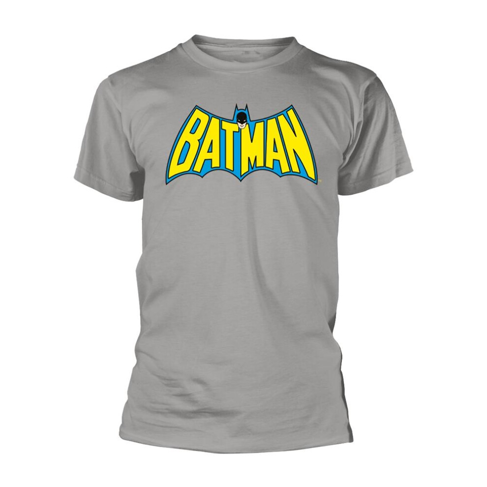 Batman (Xl, ) Unisex Adult Retro T-Shirt Grey