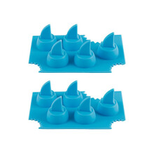 Silicone Sharks Fin Shape Ice Tray for Freezer,Diy Sharks Fin Jello Mould Mold, Sharks Lovers Ice Molds Gift 2pcs