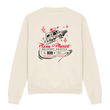 (S, Natural) Toy Story Unisex Adult Pizza Planet Delivery Sweatshirt