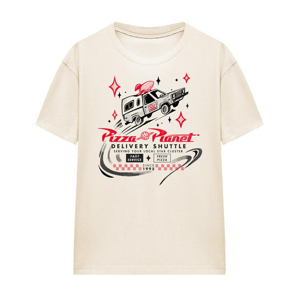 Toy Story (3Xl, Natural) Womens/Ladies Pizza Planet Delivery T-Shirt Multicoloured
